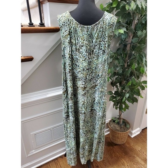 Studio 1940 Women Multicolor Rayon Sleeveless Scoop Neck Long Maxi Dress Size 32 - Picture 7 of 10